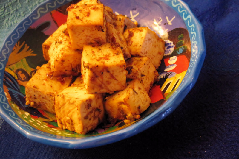 Salsa-Inspired (no fat, no salt) Tofu!